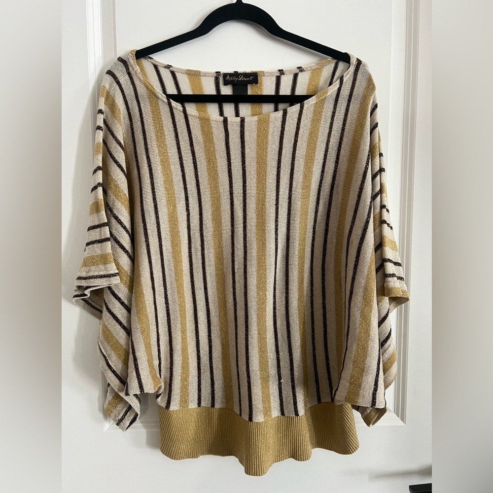 Ashley Stewart - Drape Sleeve Glitter Sweater‎